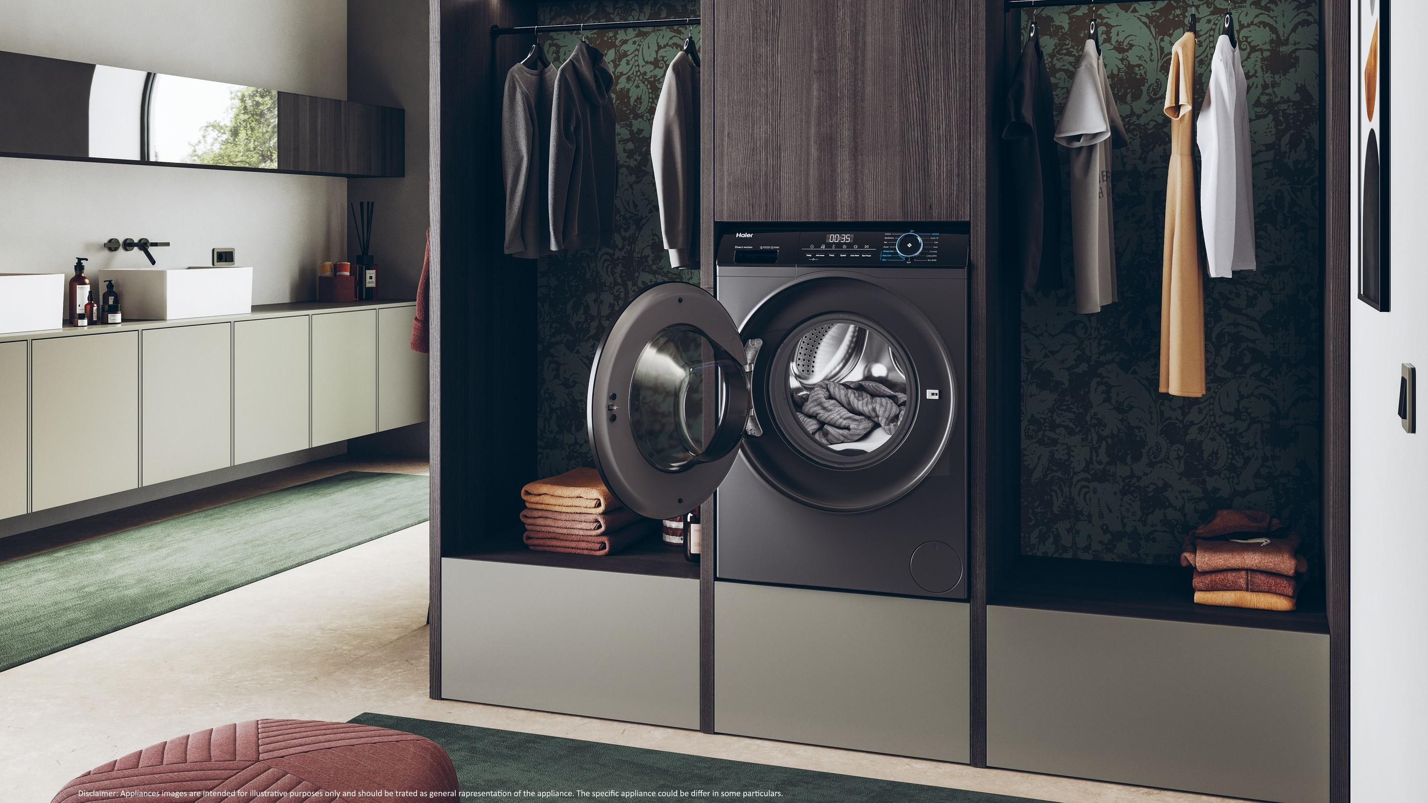 Máquina de Lavar e Secar Roupa Independente HAIER HWD80B14939S8IB (B - 8 kg - 5 kg - Antracite) — miniatura 12