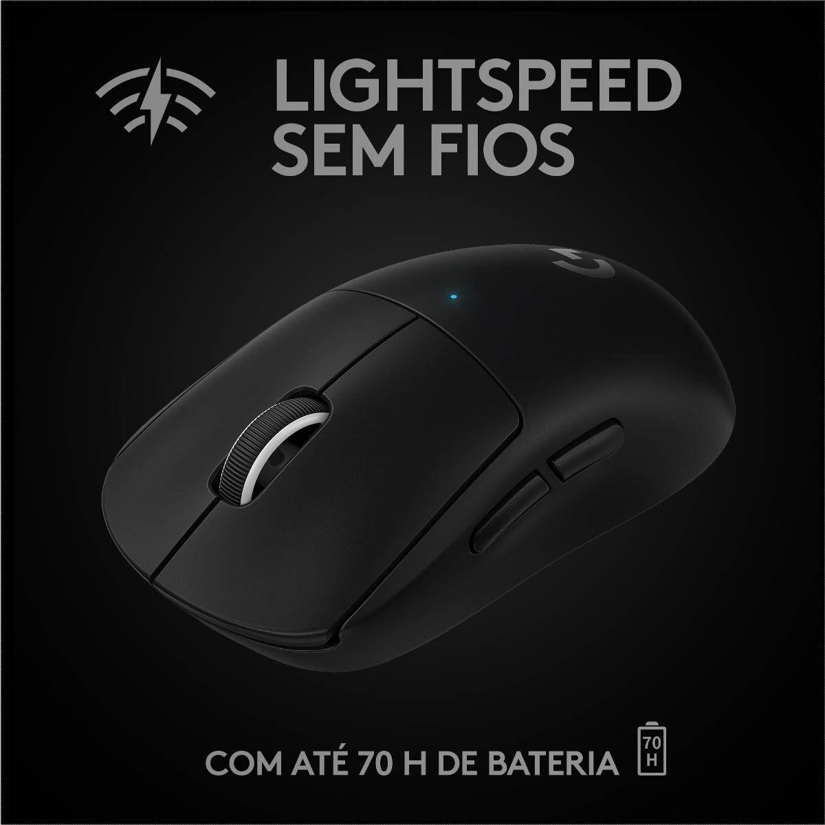 Rato LOGITECH PRO X SUPERLIGHT (Mão direita - 25600 DPI - Óptico HERO - Preto) — miniatura 5