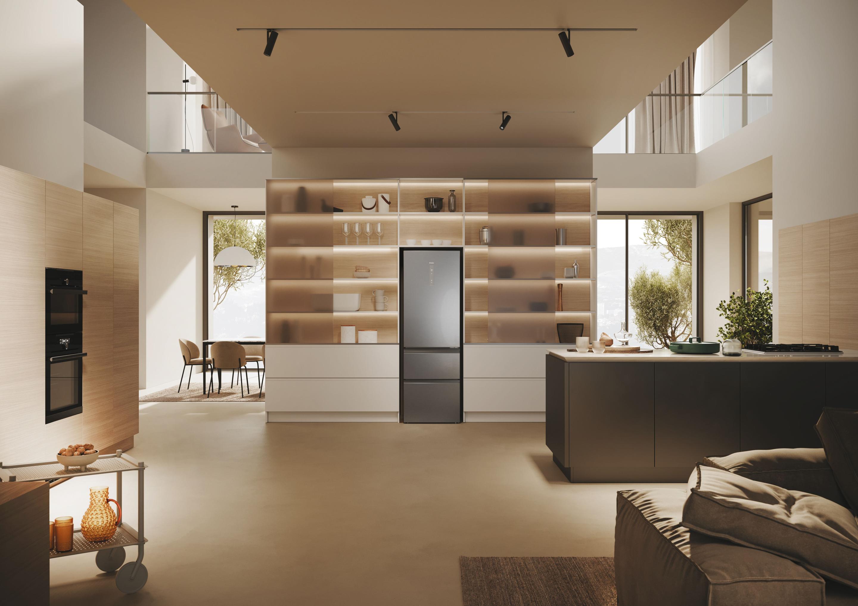 Frigorífico Combinado Independente HAIER HTW5618CNMG (360 l - hOn - 185x59,5x66,7 cm - Prateado) — miniatura 12