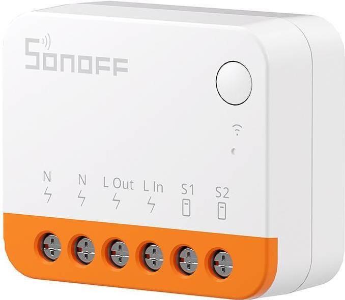 Relé Inteligente Wi-Fi SONOFF MINIR4 (Policarbonato - Branco e Laranja)