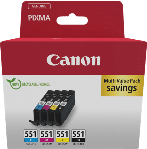 Pack de 6 Tinteiros CANON PGI-550/CLI-551 (Pixma iP7250/MG5450/MX925 - Multicolor), miniatura 2