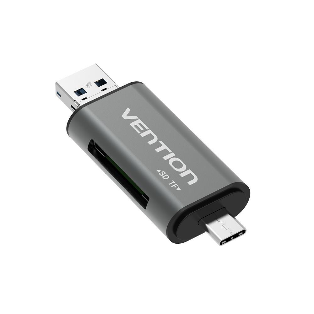 Leitor de Cartões VENTION CCJH0 (MicroSD - Cinzento) — miniatura 4