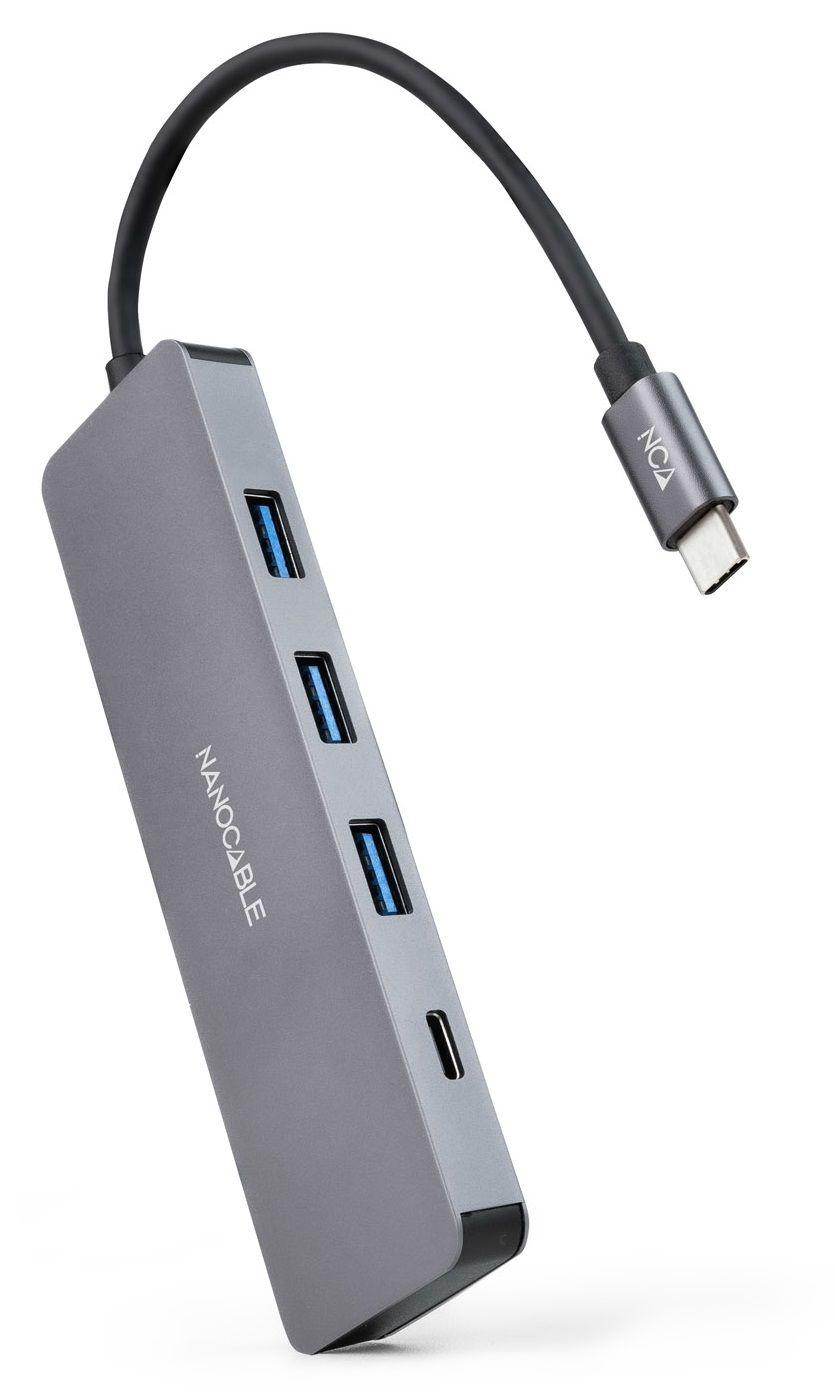 Hub USB-C NANOCABLE 10.16.4409 (0,1 m - Cinzento) — miniatura 3