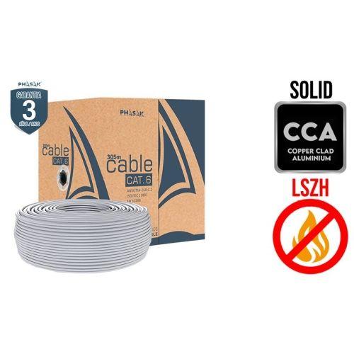 Bobina de Cabo de Rede PHASAK PHR 6301 (305 m - Cat6 - Cinzento) — miniatura 3