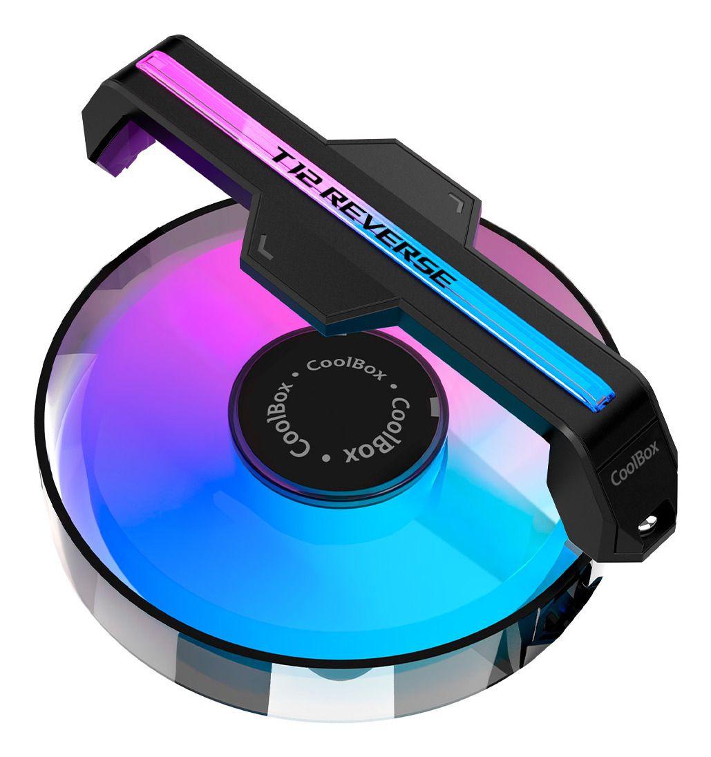 Ventoinha para Caixa de Computador COOLBOX T12 Reverse ARGB (Preto) — miniatura 2