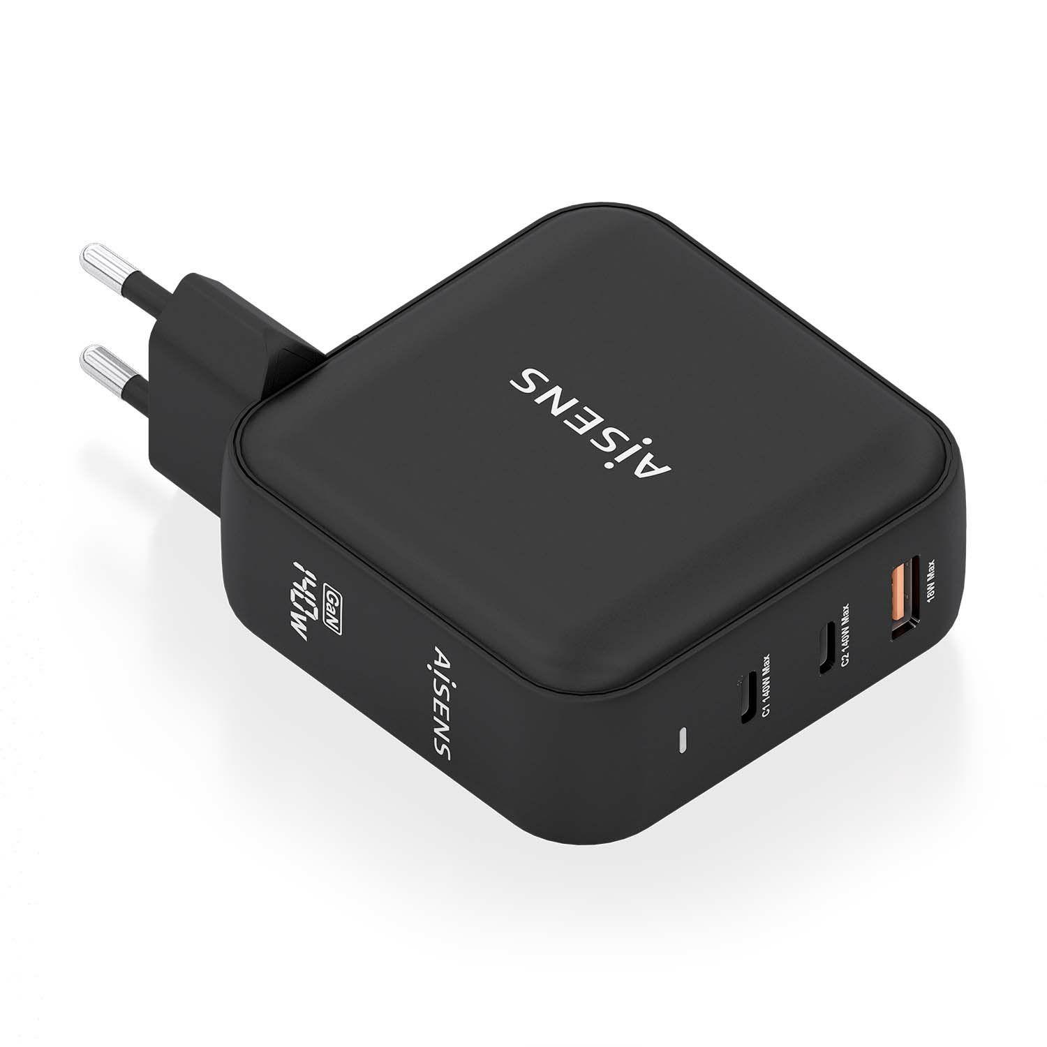 Carregador AISENS ASCH-140W3P031-BK (140 W - Preto)