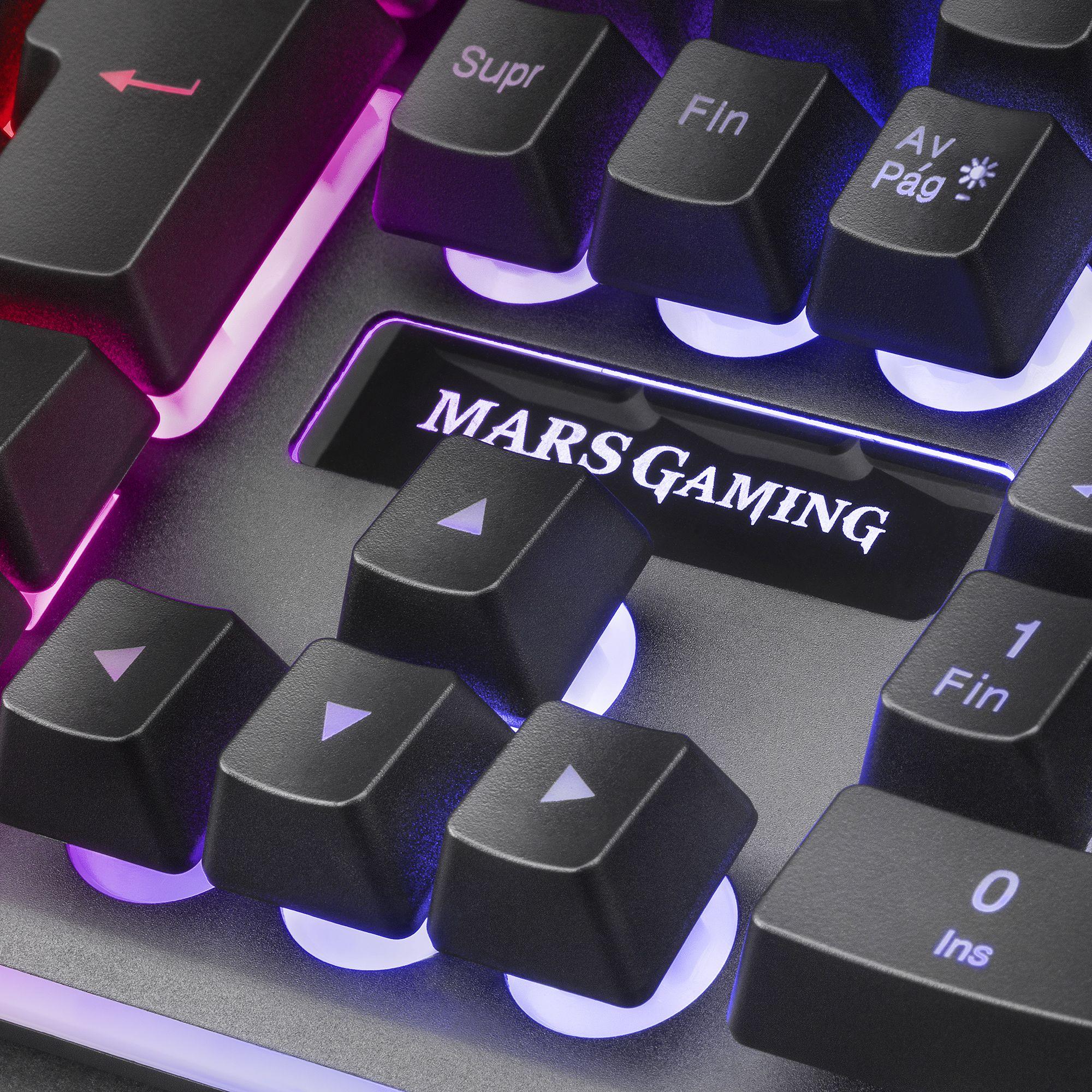 Teclado e Rato MARS GAMING MCPXBFR (Francês - Interruptor de membrana - Tamanho completo - Preto) — miniatura 7