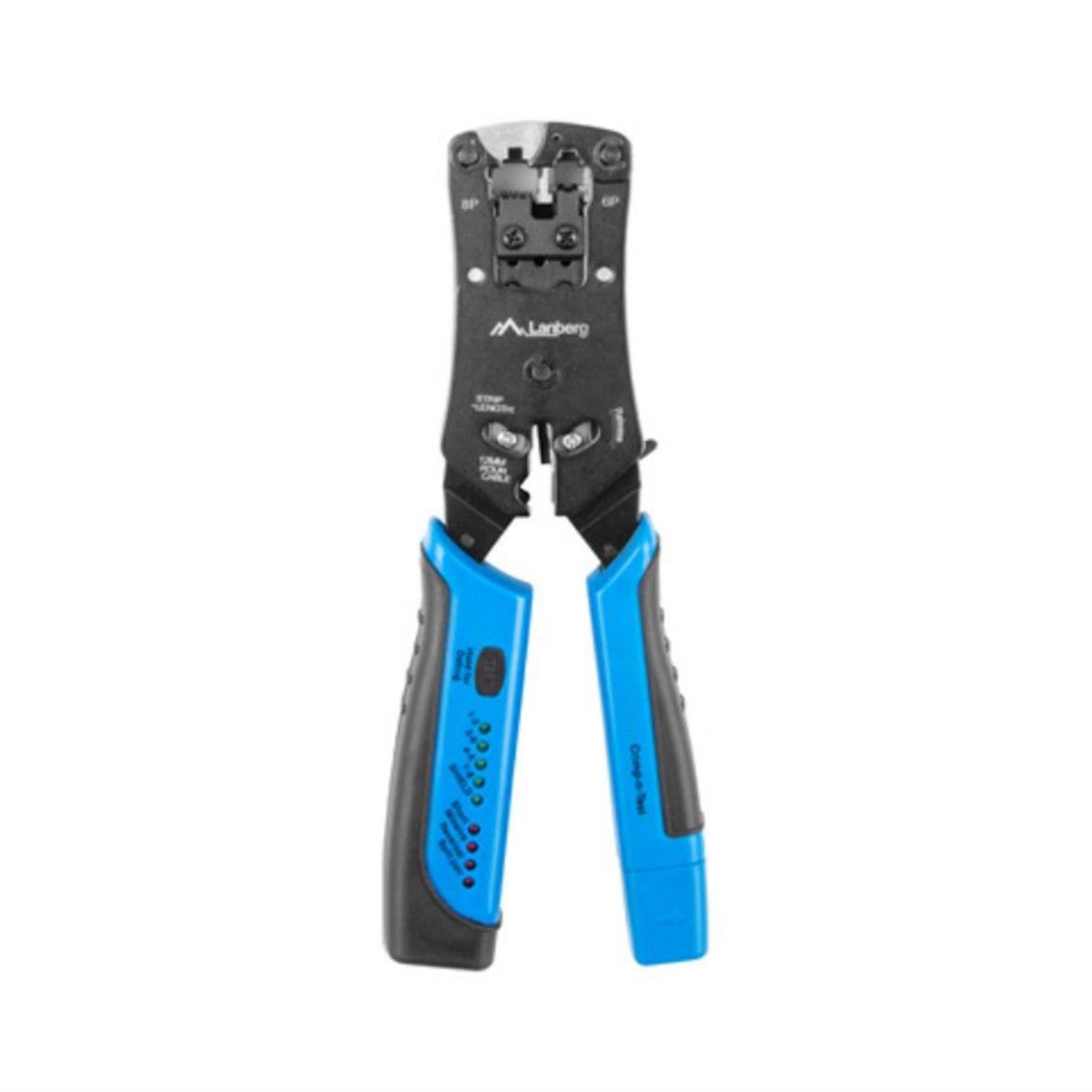 Alicate de Cravar e Testador de Cabos LANBERG NT-0203 (Preto/Azul) — imagem 1