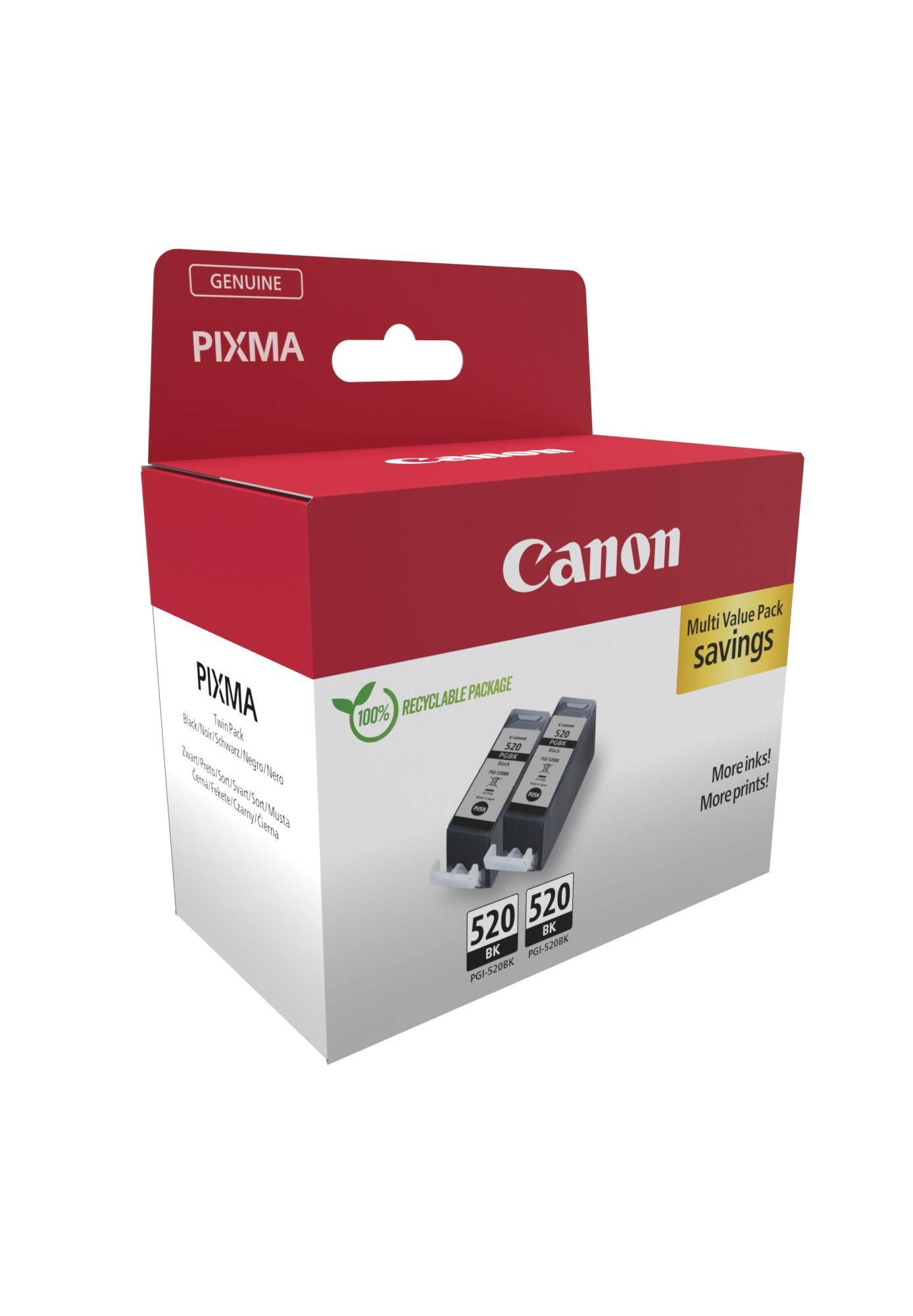 Pack de Tinteiros CANON PGI-520BK (682 páginas - Preto) — miniatura 2