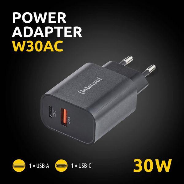 Carregador de Parede USB INTENSO W30AC (30 W - Preto), miniatura 2