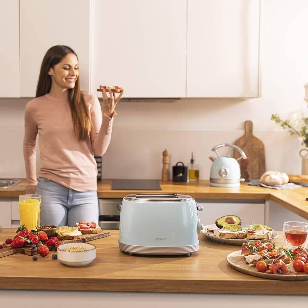 Torradeira CECOTEC Toast&Taste 800 Vintage (850 W - 2 fatias - 3,8 cm - Azul) — miniatura 5