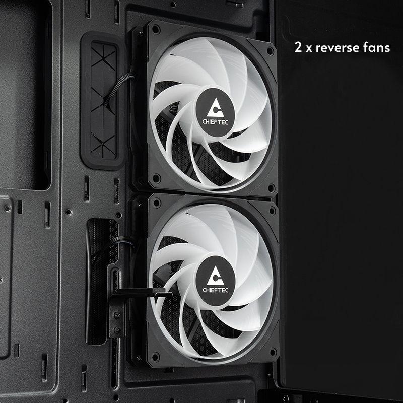 Caixa de Computador CHIEFTEC VISTA GT-01B-OP (ATX, Micro ATX, Mini-ITX - Midi Tower - Aço SPCC, 0,5 a 0,8 mm - Preto), miniatura 9