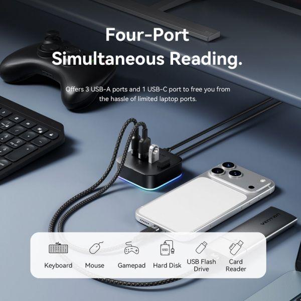 Hub USB VENTION CHZBC (3x USB 3.0 - 1x USB Tipo-C) — miniatura 5