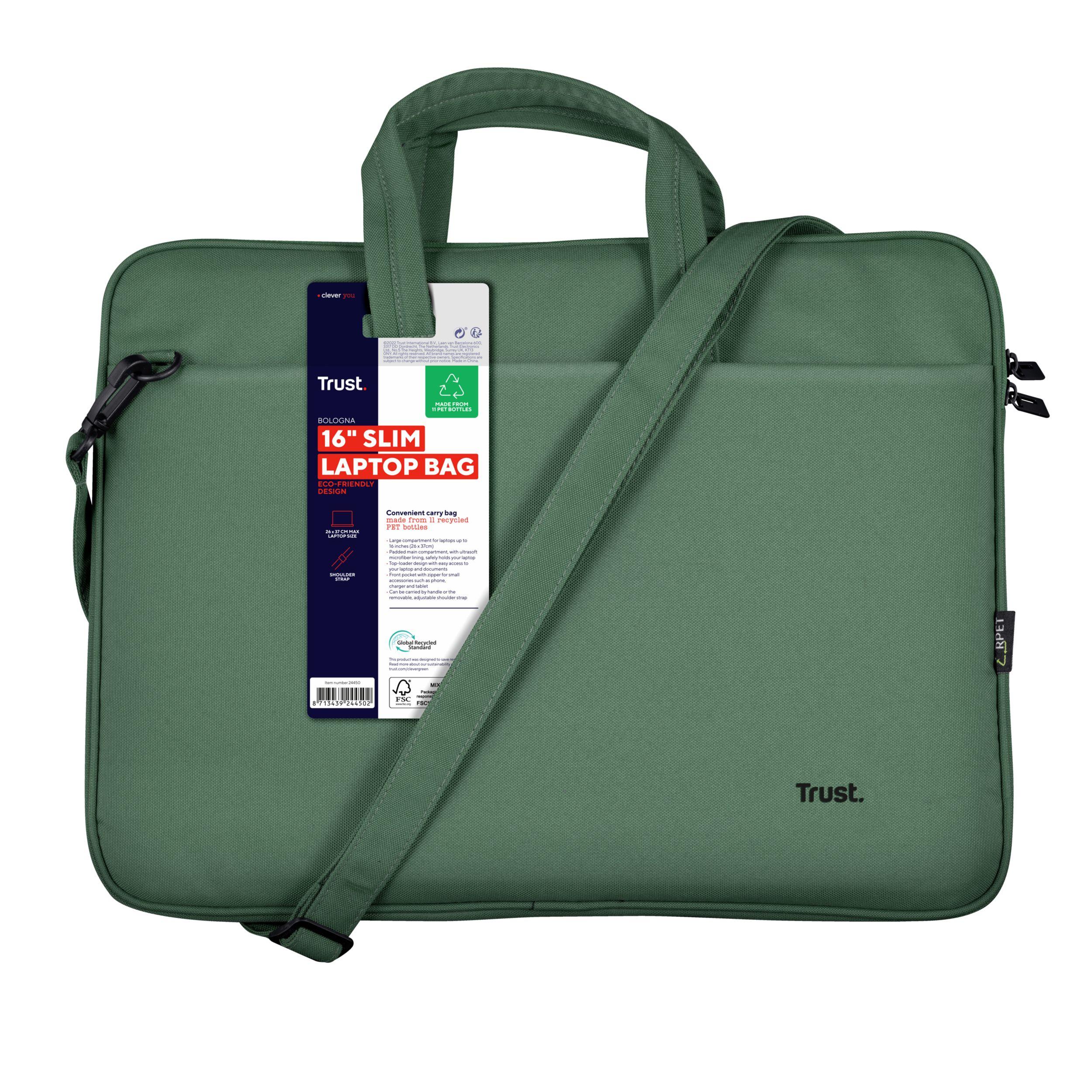 Mala para Portátil TRUST Bologna (16" - 40,6 cm - Altura 41 cm - Verde), miniatura 7