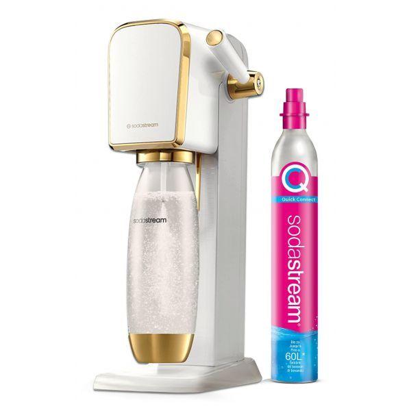 Máquina de Água Gaseificada SODASTREAM ART 1013511415 (Altura 44 cm - Branco e Dourado)