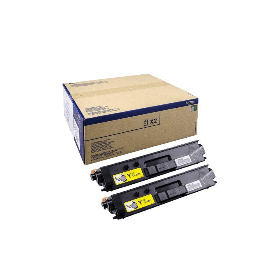 Toner BROTHER TN-329YTWIN (12000 páginas - Amarelo)