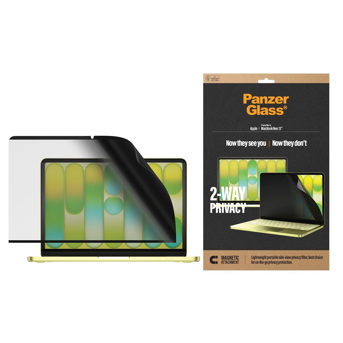 Película de Privacidade PANZERGLASS Magnetic 2-Way Privacy Film (MacBook Neo 13'' M2/M3/M4/M5 - Transparente) — miniatura 2