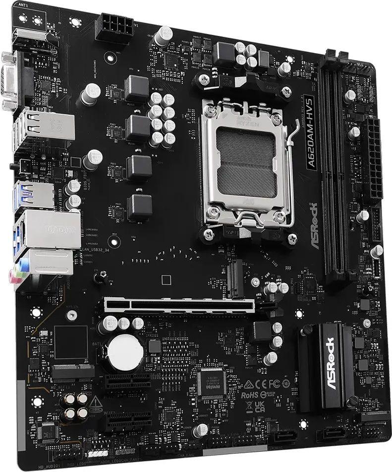Motherboard ASROCK A620AM-HVS (AM5 - Micro ATX - Duplo canal - Preto), miniatura 3