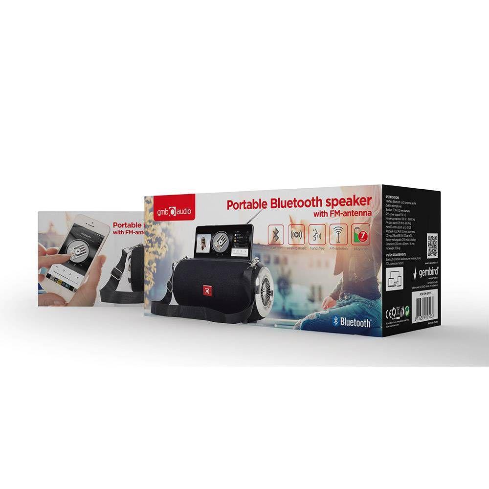 Coluna Portátil Estéreo GEMBIRD SPK-BT-17 (Com fios e sem fios - 5 W - CE - Preto), miniatura 5