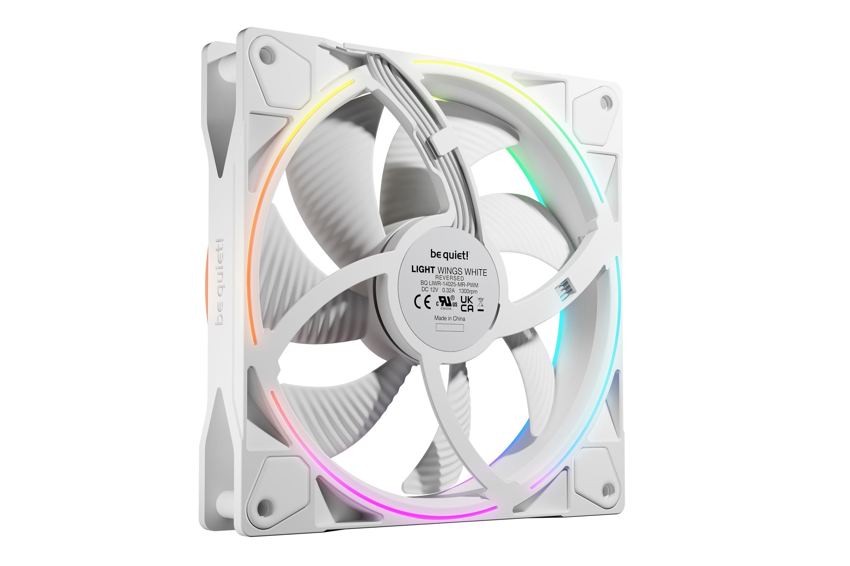 Ventoinha para Caixa de PC BE QUIET! Light Wings PWM Reverse (Branco), miniatura 4
