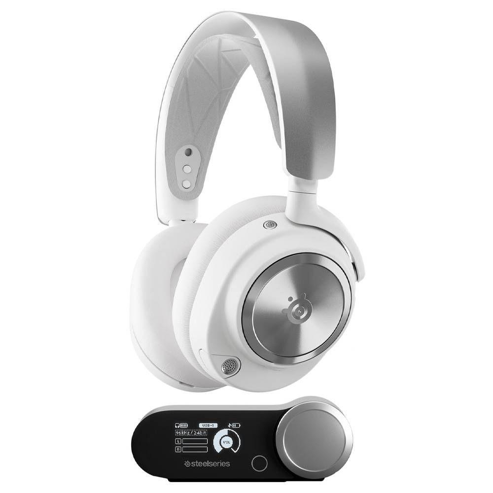 Headset Gaming STEELSERIES Arctis Nova Pro Wireless (Binaural - Com fios e sem fios - Supra-aural - Prateado e Branco) — miniatura 2