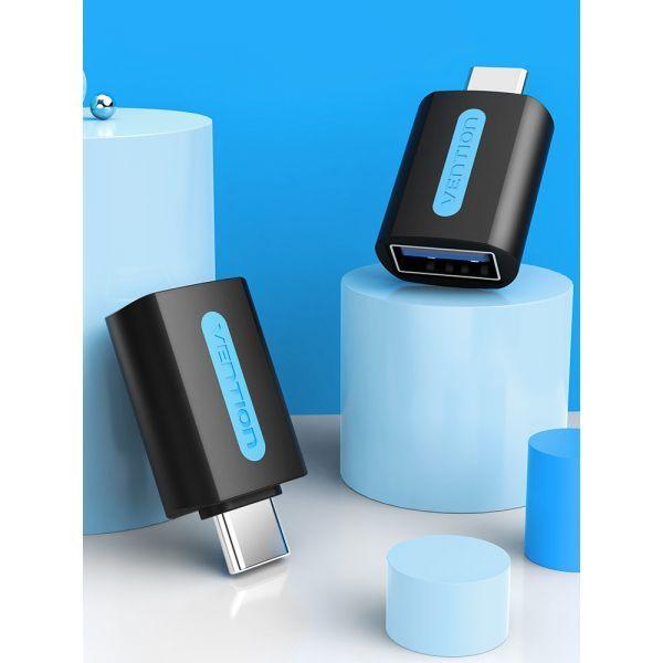 Adaptador VENTION CDUB0 (USB-A - USB-C - Preto) — miniatura 2