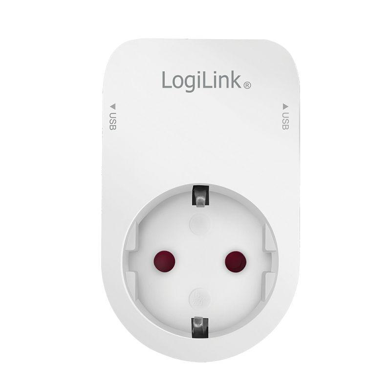 Adaptador de Tomada LOGILINK PA0247 (USB-A - Tipo F - Branco), miniatura 2
