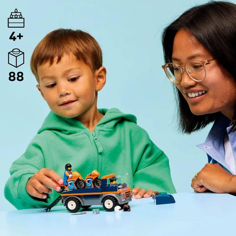 LEGO 60491 City Camião de Transporte de Motas (4+ anos - 88 peças), miniatura 4
