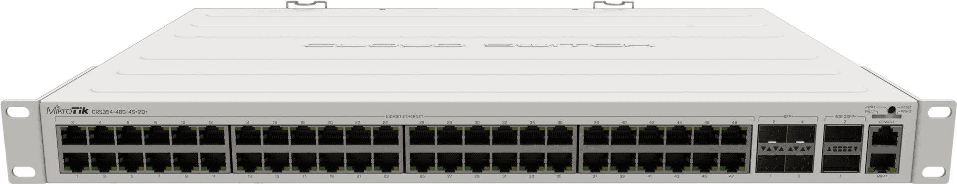 Switch MIKROTIK CRS354-48G-4S+2Q+RM (Gigabit Ethernet - 336 Gbit/s - L2 - Cinzento)