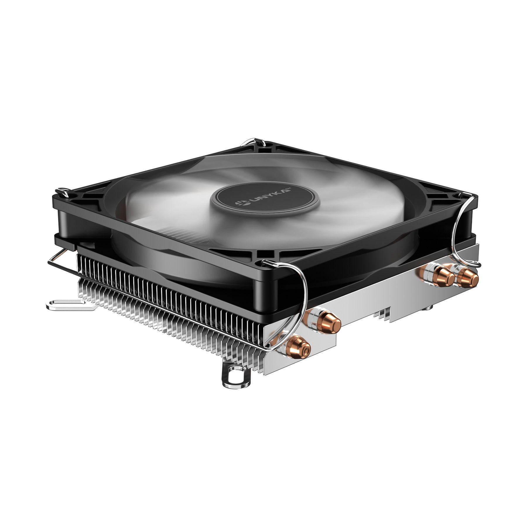 Dissipador de CPU UNYKACH UNYCOOL H37 (90 mm - 3000 RPM - 4-pin - Preto e Branco), miniatura 2