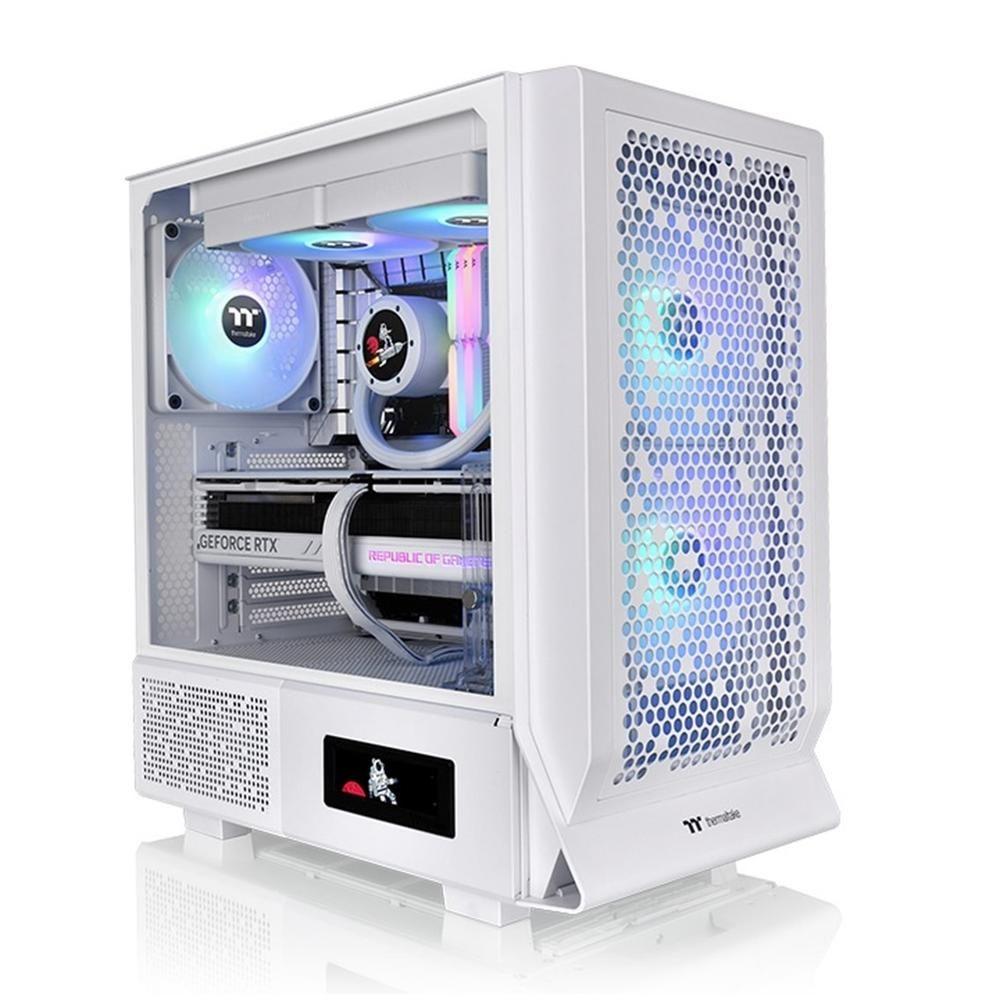 Caixa PC THERMALTAKE Ceres 330 TG ARGB Snow (Midi Tower - SPCC, vidro temperado - 18,5 cm - Branco)