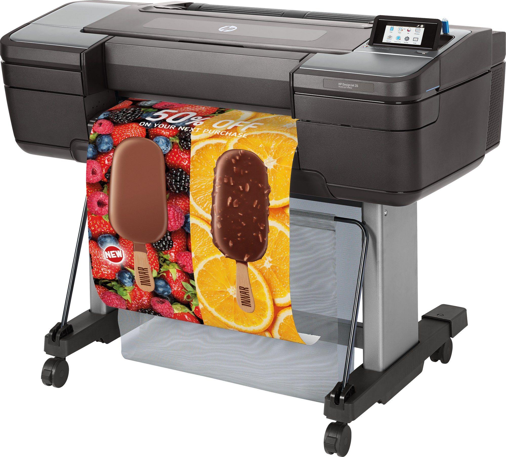 Impressora de Grande Formato HP DesignJet Z6 PostScript T8W15A#B19 (Windows e Mac - USB Type A - Cinzento), miniatura 2