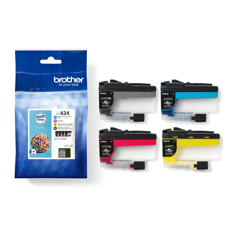 Tinteiro BROTHER LC424VAL (750 páginas - Preto, Ciano, Magenta e Amarelo), miniatura 4