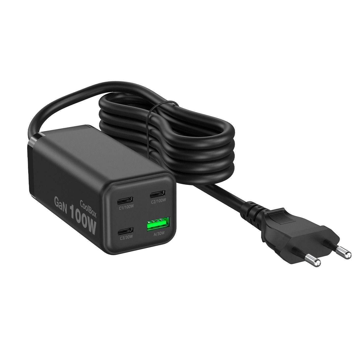 Estação de Carregamento COOLBOX ChargeMaster 4 Pro (3 USB-C e 1 USB-A - Universal - USB - Preto), miniatura 2