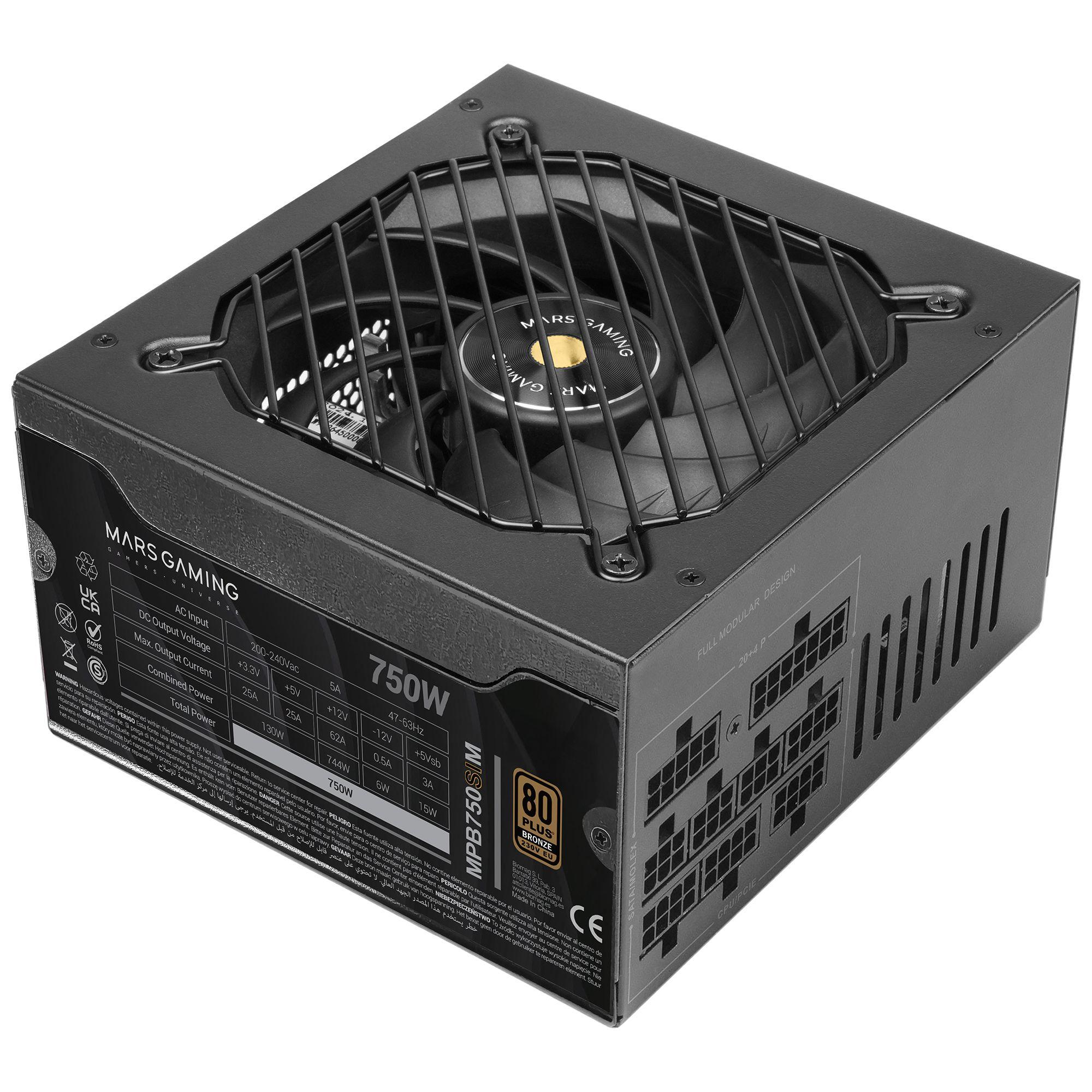 Fonte de Alimentação MARS GAMING MPB750SIM (ATX - 750 W - 80 PLUS Bronze - Preto), miniatura 2