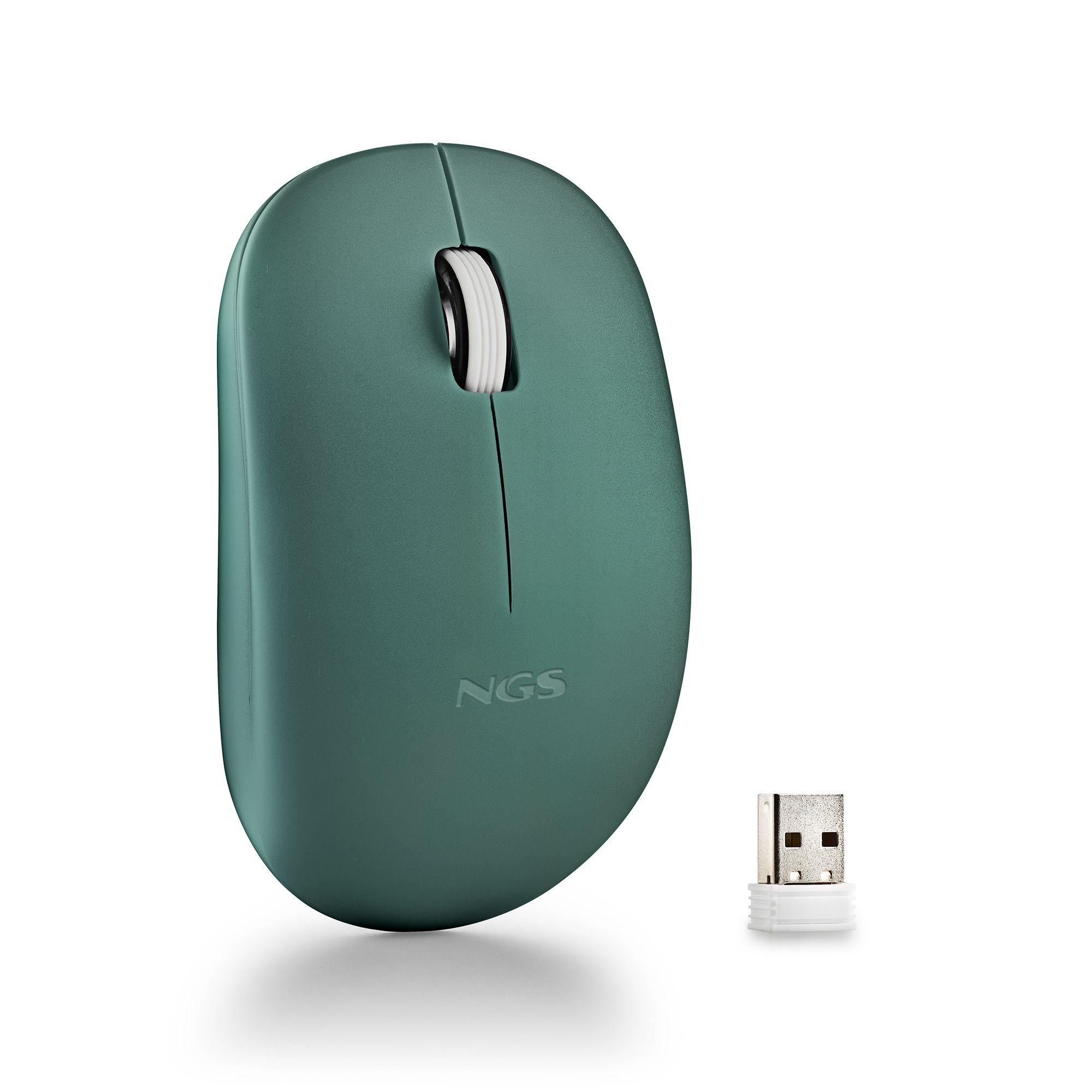 Rato NGS FOG PRO (Ambidestro - 1000 DPI - Ótico - Verde)