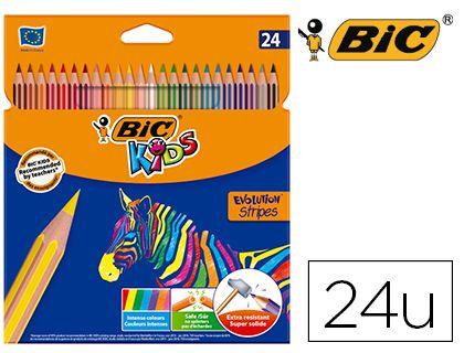 Lápis de Cor BIC Kids Evolution Stripes (Resina sem madeira - Sortido), miniatura 2