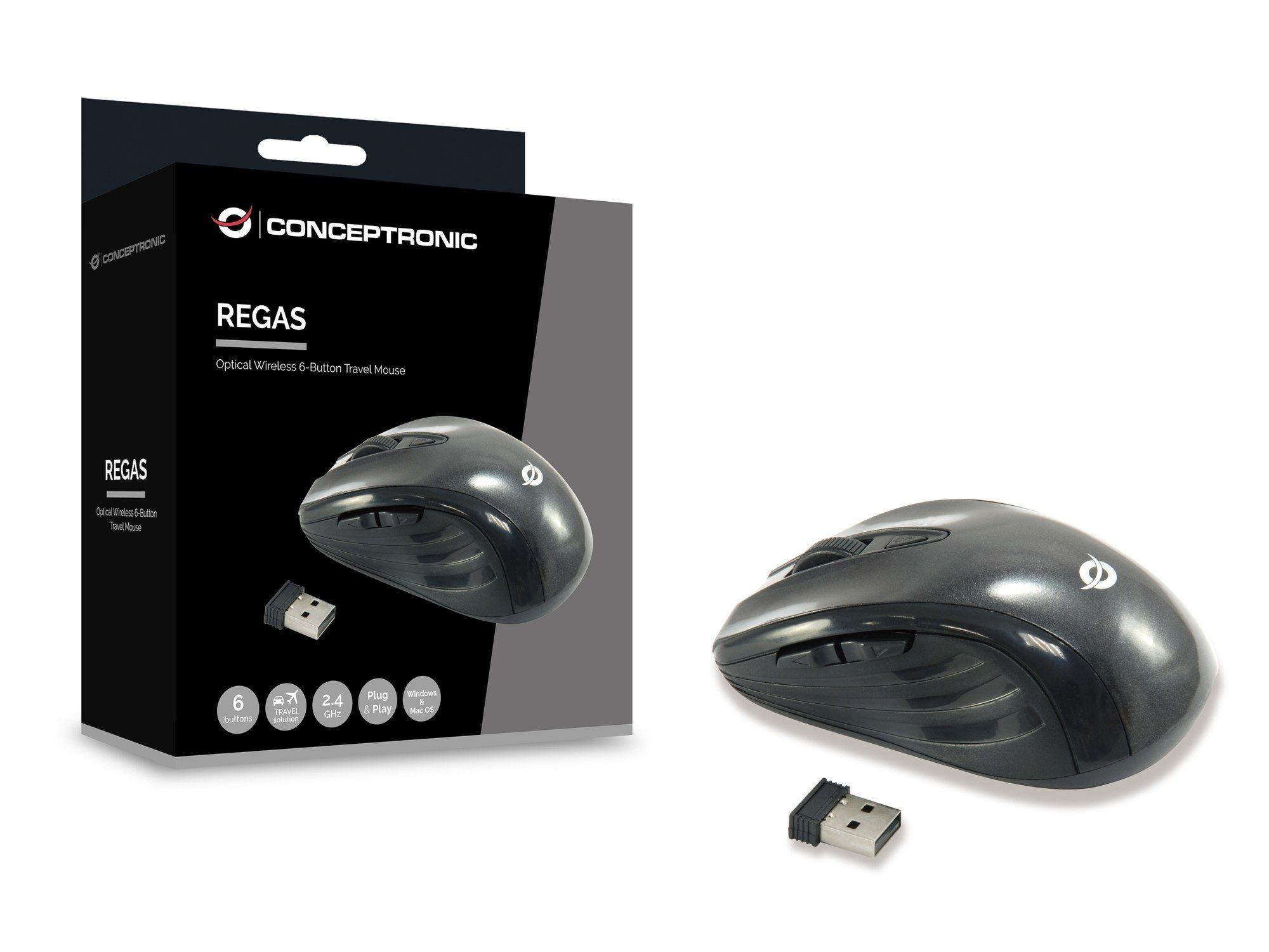 Rato CONCEPTRONIC CLLM5BTRVWL (Mão direita - 1600 DPI - Ótico - Preto), miniatura 5
