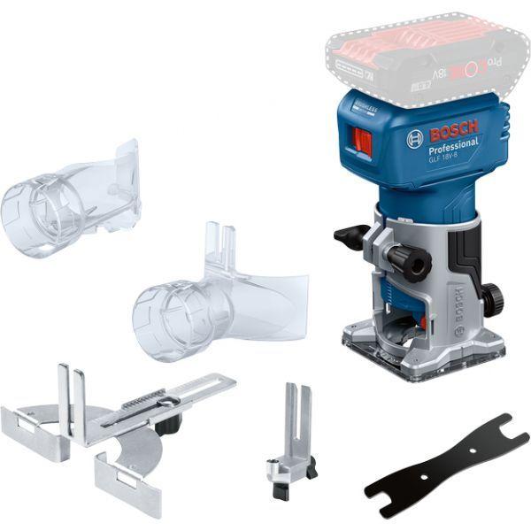 Mini Tupia de Cantos sem Fios BOSCH GLF 18V-8 Professional (Azul e Preto)