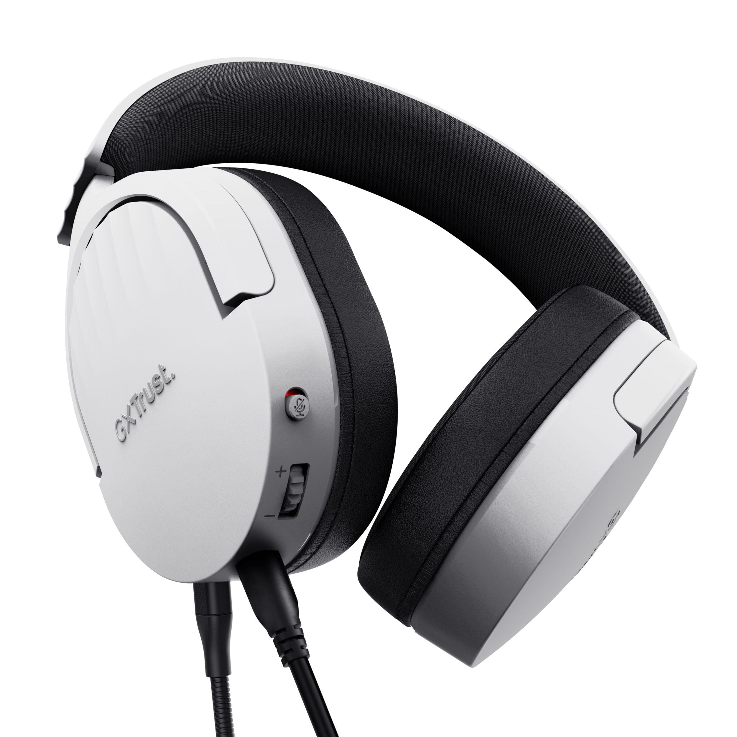 Headset Gaming TRUST GXT 489W Fayzo (Binaural - Com fios - 5 cm - Preto/Branco) — miniatura 4