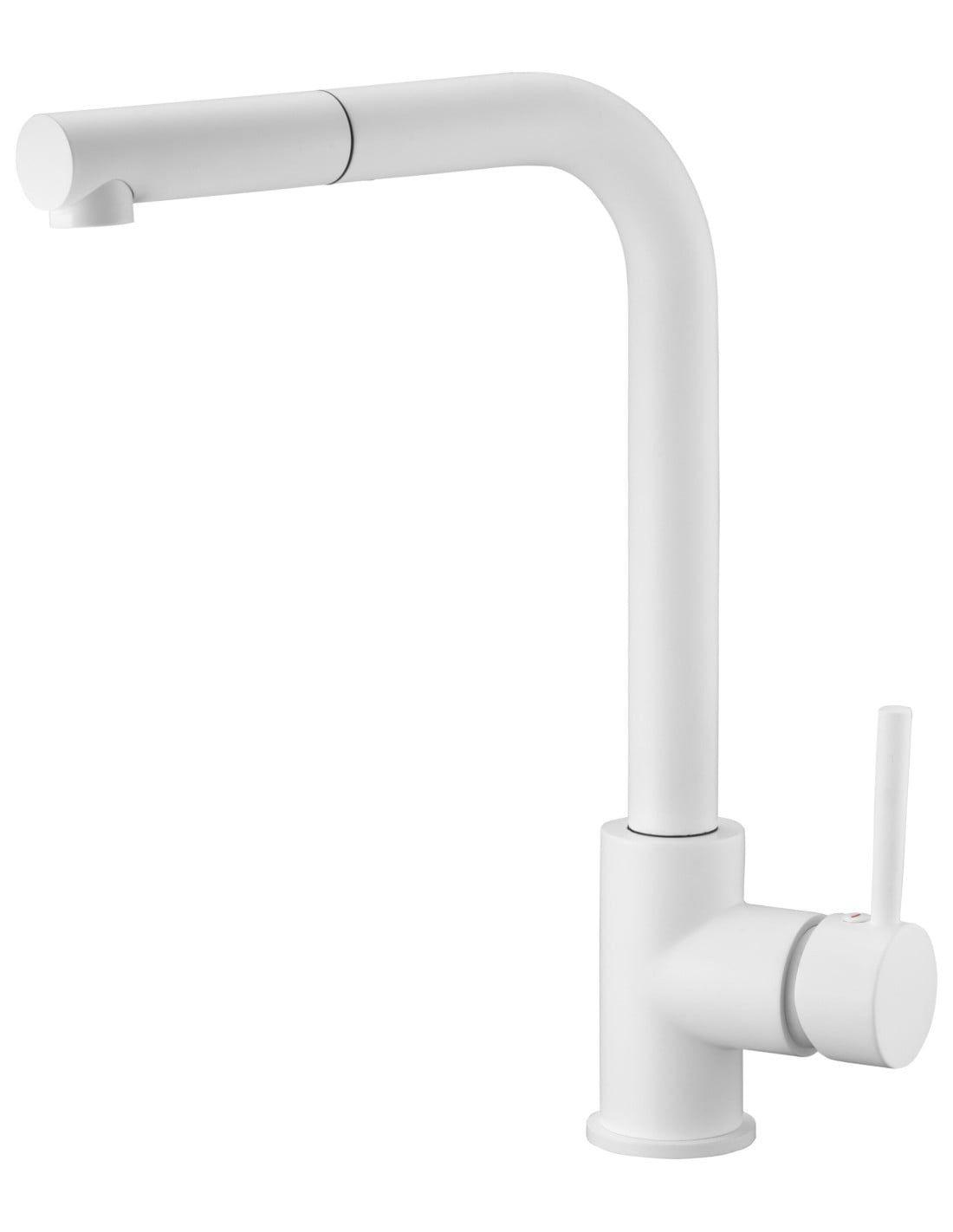 Torneira de Cozinha IMEX GCE006BL (Latón y acero inoxidable - Branco Mate)
