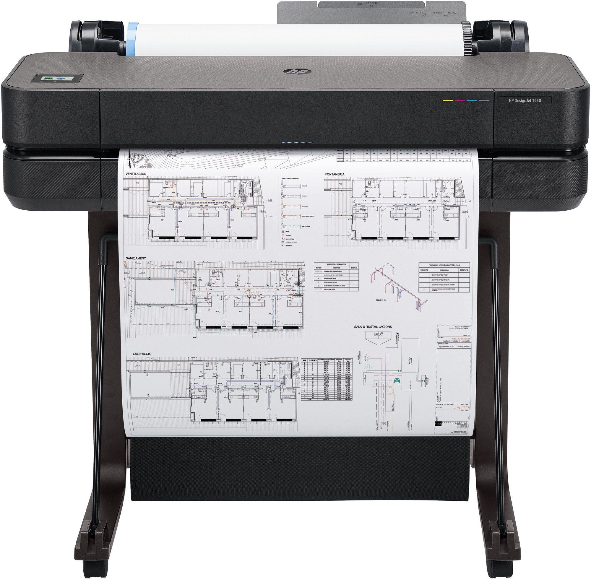 Impressora de Grande Formato HP DesignJet T630 24-in (Preto)