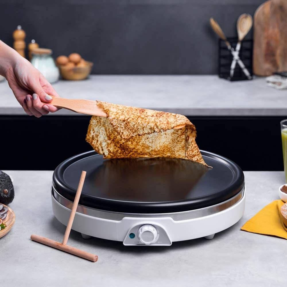 Máquina de Crepes CECOTEC Fun Crepestone XL Inox (Altura 10,3 cm - Aço inoxidável) — miniatura 3
