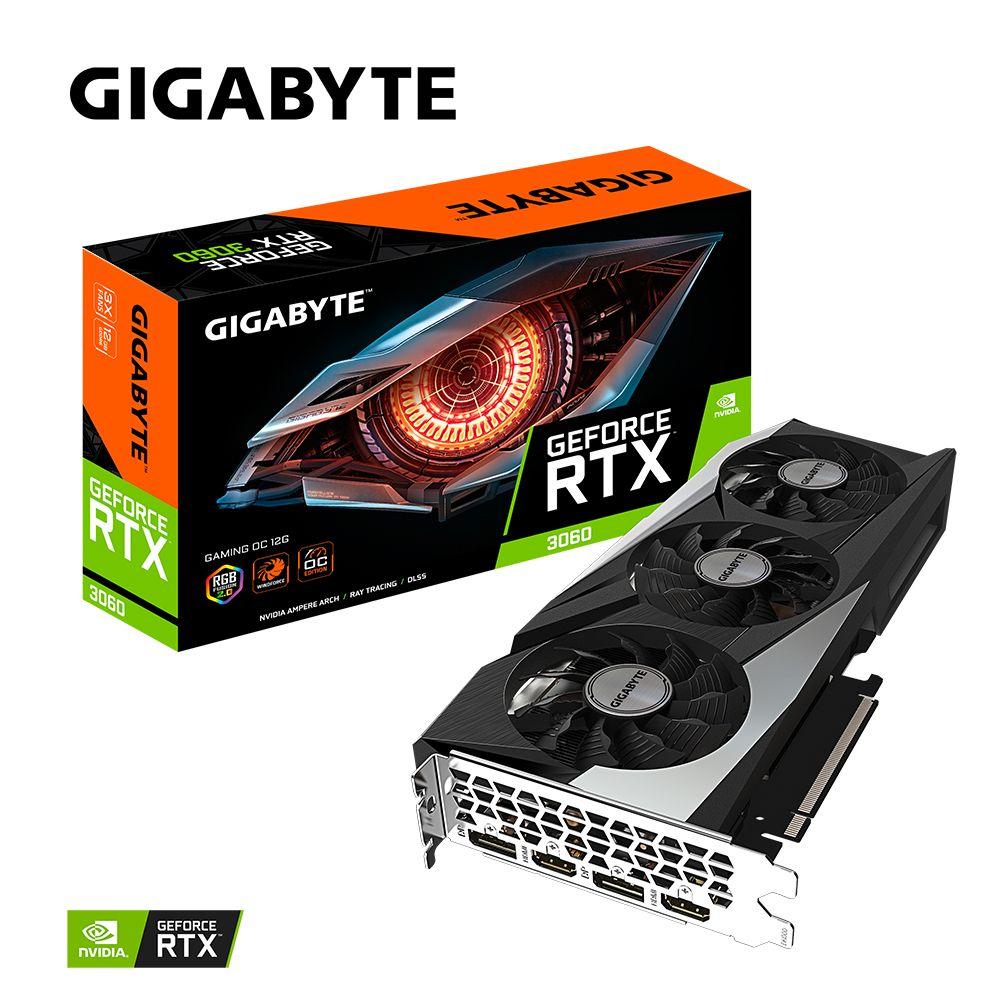 Placa Gráfica GIGABYTE GV-N3060GAMING OC-12GD 2.0 (GeForce RTX 3060 - 15 Gbps - 12 GB - Preto e Inox), miniatura 9