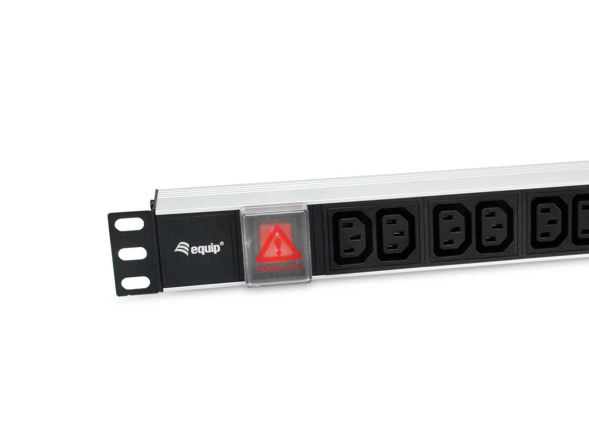 Unidade de Distribuição de Energia EQUIP 333318 (Rack 19" 1U - 12x IEC C13 - Preto e Prateado), miniatura 2