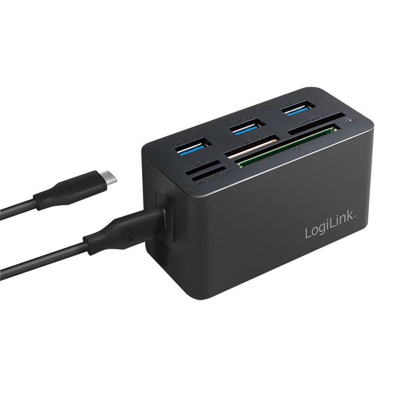 Hub USB-C LOGILINK CR0046 (0,6 m - Preto) — miniatura 2