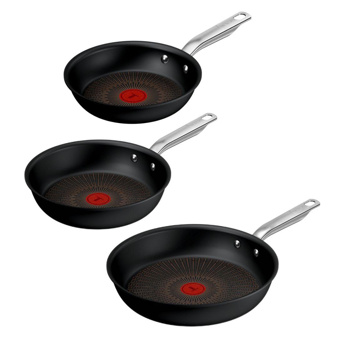 Conjunto de Frigideiras TEFAL G3349132 (Alumínio - Preto)