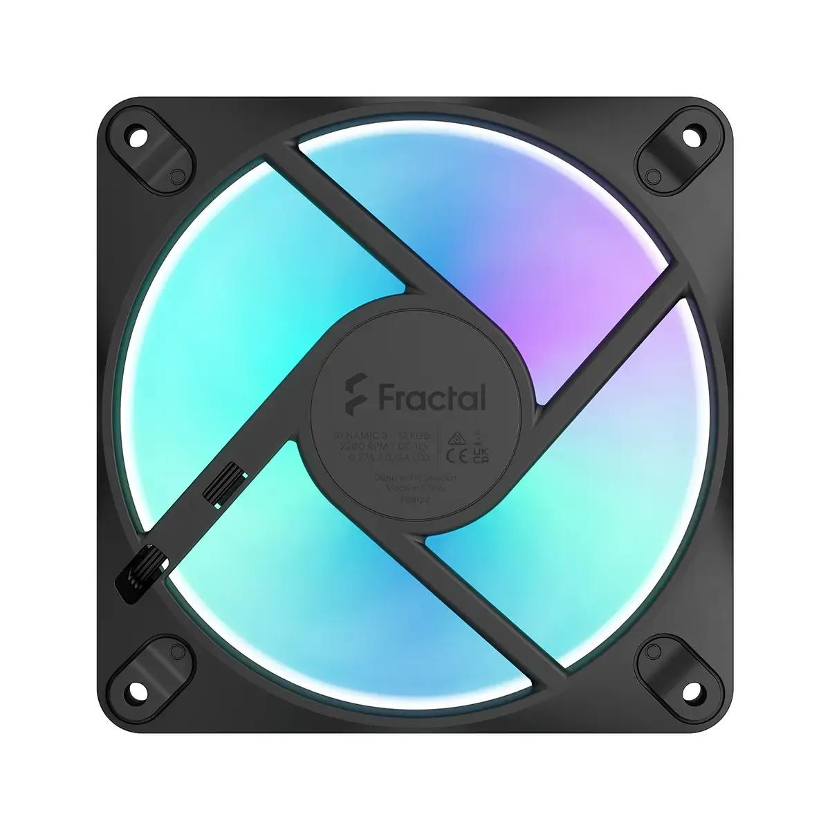 Ventoinha para Caixa de PC FRACTAL DESIGN Dynamic 3-12 RGB (RGB - Preto) — miniatura 5