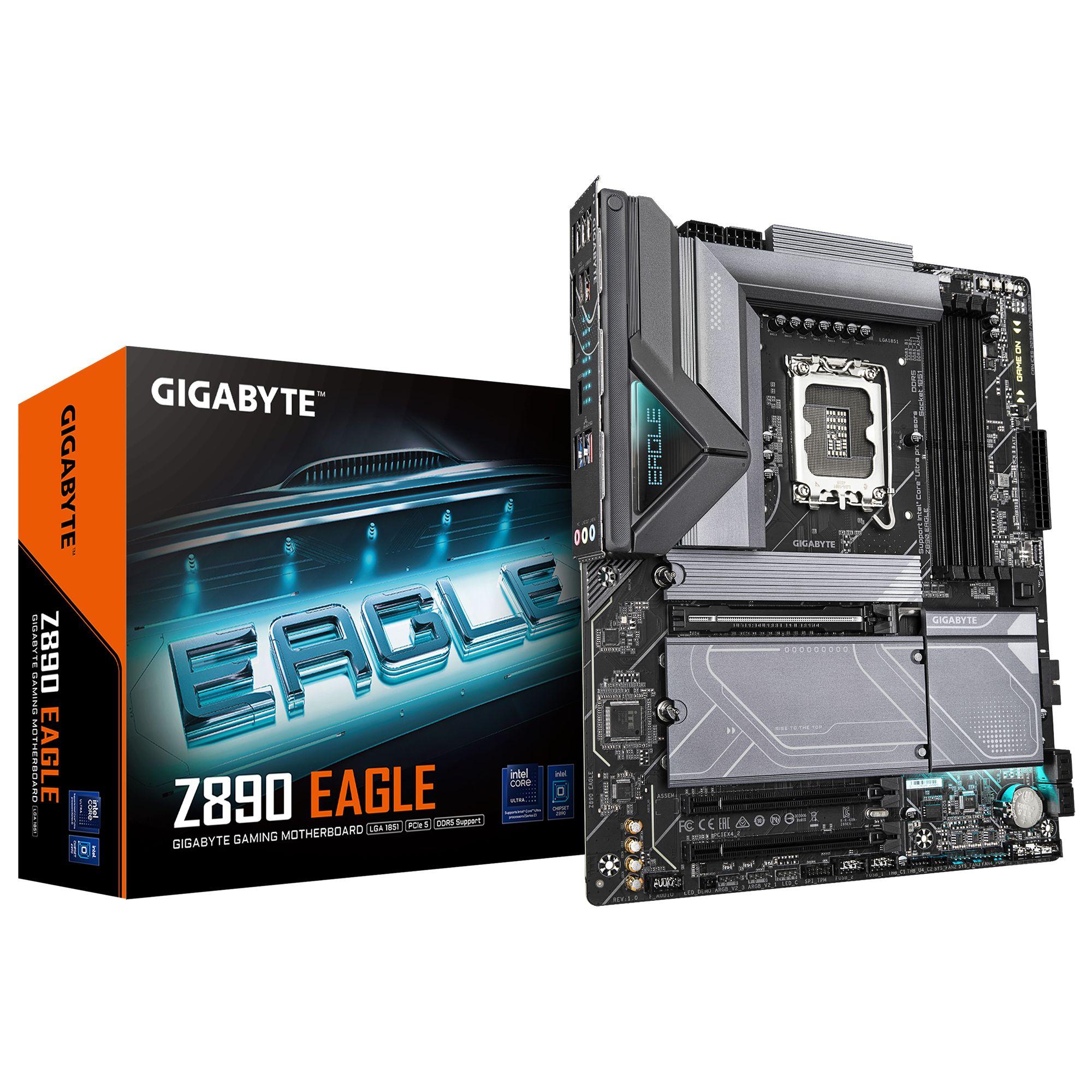 Motherboard GIGABYTE Z890 EAGLE (LGA 1851 - Intel Core Ultra Série 2 - ATX - Preto)