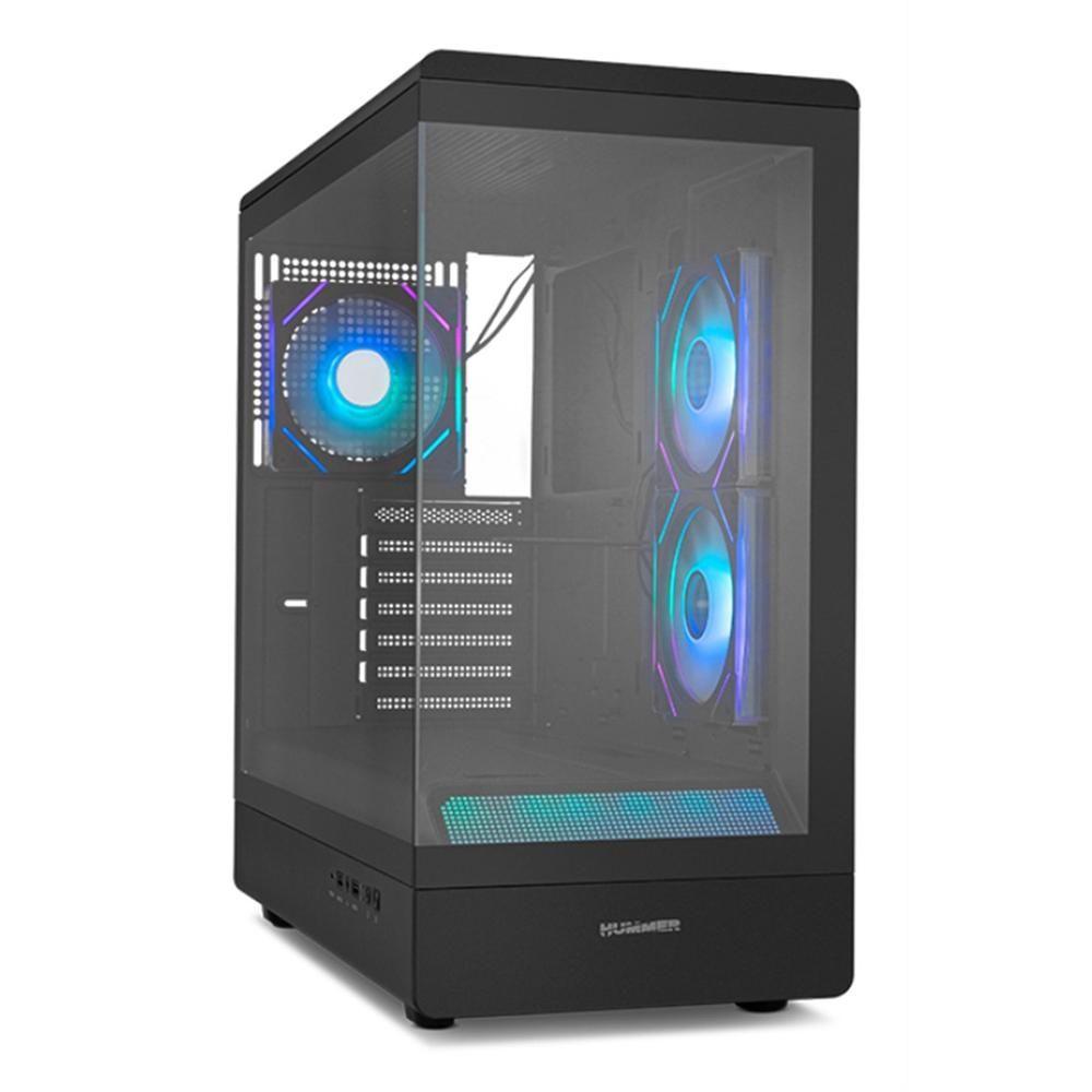 Caixa PC Gaming NOX Hummer Signal ARGB (ATX, Micro-ATX - Midi Tower - ATX, micro ATX - Preto)